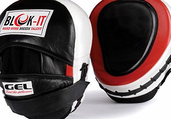 GEL Focus Mitts : By BLOK-IT --- [Focus Pads, Punch Mitts, Boxing Pads, Focus Gloves, Hook & Jab Pads] --- Suitable For Boxing, MMA, Thai Boxing, Kickboxing, Boxercise, Karate, Taekwondo, Krav Mag